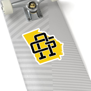Georgia Home State Sticker (Yellow & Black)-Allegiant Goods Co. Vintage Sports Apparel