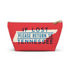 If Lost Return to Tennessee Accessory Bag-Small-Allegiant Goods Co. Vintage Sports Apparel