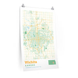 Wichita Kansas City Street Map Poster-Allegiant Goods Co. Vintage Sports Apparel