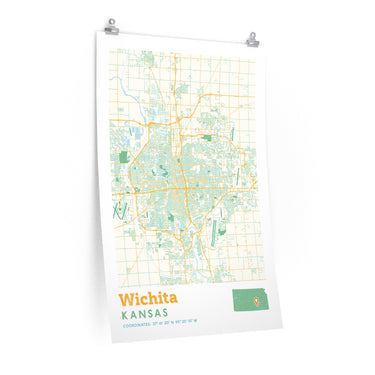 Wichita Kansas City Street Map Poster-Allegiant Goods Co. Vintage Sports Apparel