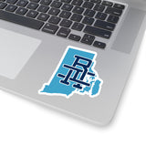 Rhode Island Home State Sticker (Navy & Carolina Blue)-Allegiant Goods Co. Vintage Sports Apparel
