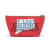 If Lost Return to Connecticut Accessory Bag-Small-Allegiant Goods Co. Vintage Sports Apparel