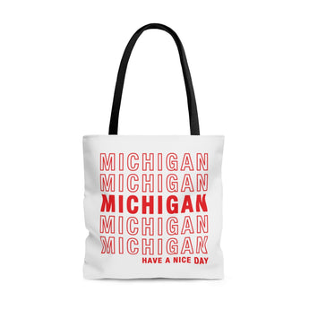 Michigan Retro Thank You Tote Bag-Allegiant Goods Co. Vintage Sports Apparel