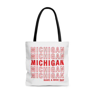 Michigan Retro Thank You Tote Bag-Allegiant Goods Co. Vintage Sports Apparel