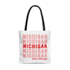 Michigan Retro Thank You Tote Bag-Large-Allegiant Goods Co. Vintage Sports Apparel