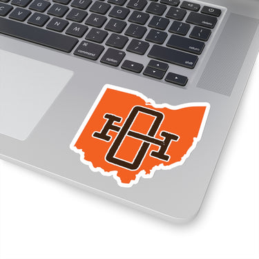 Ohio Home State Sticker (Orange & Brown)-Allegiant Goods Co. Vintage Sports Apparel