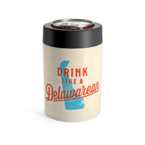 Drink Like A Delawarean Can Cooler-Allegiant Goods Co. Vintage Sports Apparel