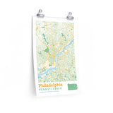 Philadelphia Pennsylvania City Street Map Poster-Allegiant Goods Co. Vintage Sports Apparel