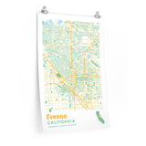 Fresno California City Street Map Poster-Allegiant Goods Co. Vintage Sports Apparel
