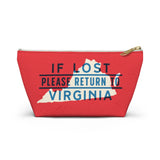 If Lost Return to Virginia Accessory Bag-Allegiant Goods Co. Vintage Sports Apparel
