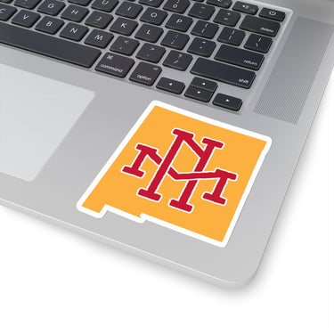 New Mexico Home State Sticker (Red & Gold)-4x4"-Allegiant Goods Co. Vintage Sports Apparel