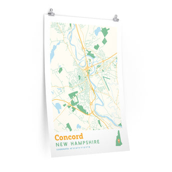 Concord New Hampshire Street Map Poster-Allegiant Goods Co. Vintage Sports Apparel