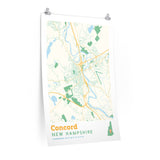 Concord New Hampshire Street Map Poster-Allegiant Goods Co. Vintage Sports Apparel