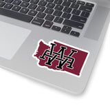 Washington Home State Sticker (Garnet & Black)-Allegiant Goods Co. Vintage Sports Apparel