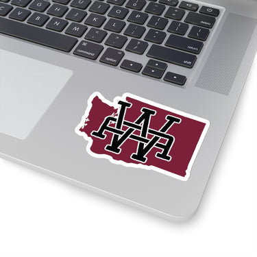 Washington Home State Sticker (Garnet & Black)-Allegiant Goods Co. Vintage Sports Apparel