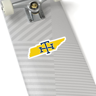 Tennessee Home State Sticker (Yellow & Navy Blue)-6x6"-Allegiant Goods Co. Vintage Sports Apparel