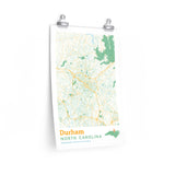 Durham North Carolina City Street Map Poster-Allegiant Goods Co. Vintage Sports Apparel