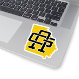 Georgia Home State Sticker (Yellow & Black)-Allegiant Goods Co. Vintage Sports Apparel