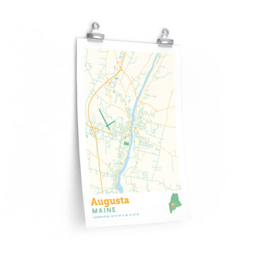 Augusta Maine Street Map Poster-Allegiant Goods Co. Vintage Sports Apparel