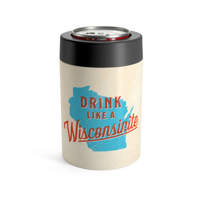 Drink Like A Wisconsinite Can Cooler-12oz-Allegiant Goods Co. Vintage Sports Apparel