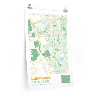 Lakewood Colorado City Street Map Poster-Allegiant Goods Co. Vintage Sports Apparel