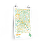 Dallas Texas City Street Map Poster-Allegiant Goods Co. Vintage Sports Apparel