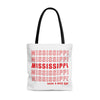 Mississippi Retro Thank You Tote Bag-Large-Allegiant Goods Co. Vintage Sports Apparel
