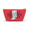 If Lost Return to Indiana Accessory Bag-Small-Allegiant Goods Co. Vintage Sports Apparel