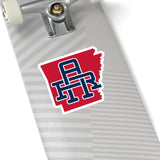 Arkansas Home State Sticker (Red & Navy Blue)-Allegiant Goods Co. Vintage Sports Apparel