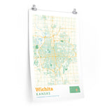 Wichita Kansas City Street Map Poster-Allegiant Goods Co. Vintage Sports Apparel