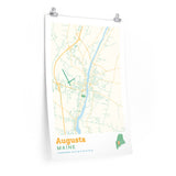 Augusta Maine Street Map Poster-Allegiant Goods Co. Vintage Sports Apparel