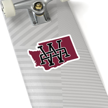 Washington Home State Sticker (Garnet & Black)-Allegiant Goods Co. Vintage Sports Apparel