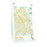 San Jose California City Street Map Poster-Allegiant Goods Co. Vintage Sports Apparel