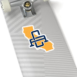California Home State Sticker (Yellow & Navy Blue)-Allegiant Goods Co. Vintage Sports Apparel