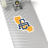 California Home State Sticker (Yellow & Navy Blue)-6x6"-Allegiant Goods Co. Vintage Sports Apparel