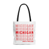 Michigan Retro Thank You Tote Bag-Allegiant Goods Co. Vintage Sports Apparel