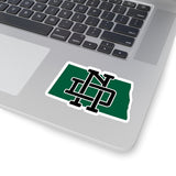 North Dakota Home State Sticker (Black & Forest Green)-Allegiant Goods Co. Vintage Sports Apparel