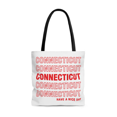 Connecticut Retro Thank You Tote Bag-Large-Allegiant Goods Co. Vintage Sports Apparel