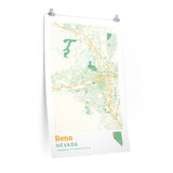Reno Nevada City Street Map Poster-Allegiant Goods Co. Vintage Sports Apparel