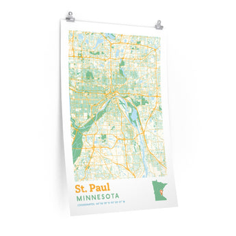 St. Paul Minnesota City Street Map Poster-Allegiant Goods Co. Vintage Sports Apparel