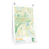 St. Paul Minnesota City Street Map Poster-Allegiant Goods Co. Vintage Sports Apparel