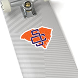 South Carolina Home State Sticker (Purple & Orange)-Allegiant Goods Co. Vintage Sports Apparel