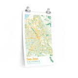 San Jose California City Street Map Poster-Allegiant Goods Co. Vintage Sports Apparel