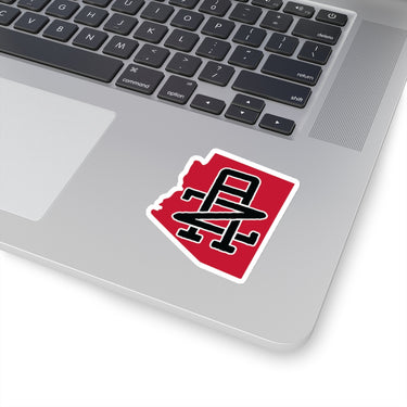 Arizona Home State Sticker (Red & Black)-3x3"-Allegiant Goods Co. Vintage Sports Apparel