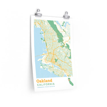 Oakland California City Street Map Poster-Allegiant Goods Co. Vintage Sports Apparel