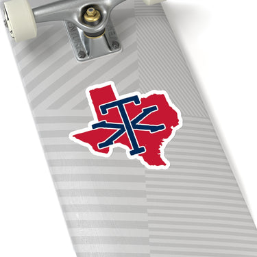 Texas Home State Sticker (Red & Navy Blue)-Allegiant Goods Co. Vintage Sports Apparel