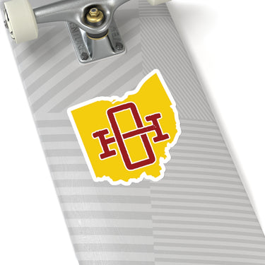 Ohio Home State Sticker (Maroon & Yellow)-Allegiant Goods Co. Vintage Sports Apparel