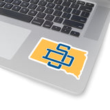South Dakota Home State Sticker (Blue & Yellow)-Allegiant Goods Co. Vintage Sports Apparel