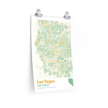 Las Vegas Nevada City Street Map Poster-Allegiant Goods Co. Vintage Sports Apparel