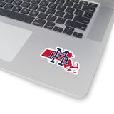 Massachusetts Home State Sticker (Red & Navy Blue)-Allegiant Goods Co. Vintage Sports Apparel